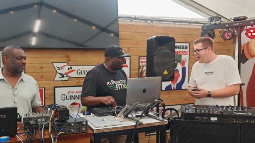 Inspiration FM live broadcast at the Barratts Club with DJs, Pioneer DJ equipment and GT-Systems technical support
